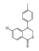 7-chloro-1-p-tolyl-1,2-dihydro-benzo[d][1,3]thiazine-4-thione结构式