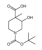 1-(Tert-Butoxycarbonyl)-3-Hydroxy-4-Methylpiperidine-4-Carboxylic Acid Structure