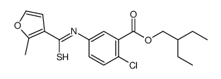 2-ethylbutyl 2-chloro-5-[(2-methylfuran-3-carbothioyl)amino]benzoate结构式