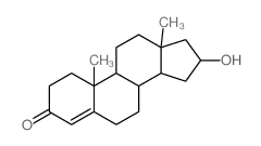 16-hydroxy-10,13-dimethyl-1,2,6,7,8,9,11,12,14,15,16,17-dodecahydrocyclopenta[a]phenanthren-3-one结构式