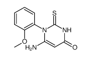 6-amino-1-(2-methoxy-phenyl)-2-thioxo-2,3-dihydro-1H-pyrimidin-4-one Structure