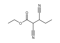 2,3-dicyano-valeric acid ethyl ester Structure