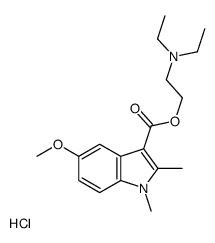 diethyl-[2-(5-methoxy-1,2-dimethylindole-3-carbonyl)oxyethyl]azanium,chloride Structure