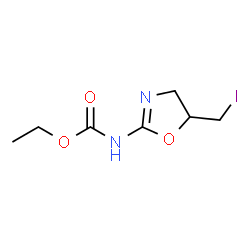 Carbamic acid,[4,5-dihydro-5-(iodomethyl)-2-oxazolyl]-,ethyl ester (9CI) Structure