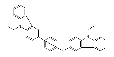 9-ethyl-N-(9-ethylcarbazol-3-yl)-N-phenylcarbazol-3-amine结构式