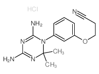 3-[3-(4,6-diamino-2,2-dimethyl-1,3,5-triazin-1-yl)phenoxy]propanenitrile结构式