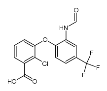 2-chloro-3-(2-formylamino-4-trifluoromethyl-phenoxy)-benzoic acid结构式