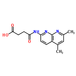 Butanoic acid, 4-[(5,7-dimethyl-1,8-naphthyridin-2-yl)amino]-4-oxo- (9CI) Structure