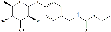 Ethyl 4-(rhamnosyloxy)benzylcarbamate结构式