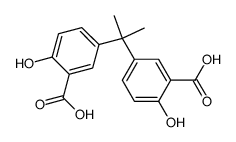 5,5'-(PROPANE-2,2-DIYL)BIS(2-HYDROXYBENZOIC ACID)结构式