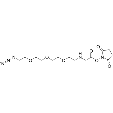 Azido-PEG3-aminoacetic acid-NHS ester结构式