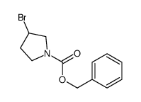 苯甲基 3-溴吡咯烷-1-甲酸基酯结构式