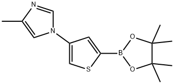 4-(4-Methylimidazol-1-yl)thiophene-2-boronic acid pinacol ester Structure