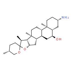 (25R)-3β-Amino-5α-spirostan-6α-ol结构式