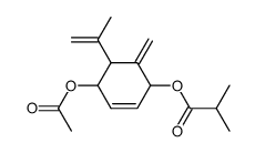 1-Acetoxy-2-isopropenyl-3-methylen-4-isobutyryloxy-cyclohexen-(5) Structure