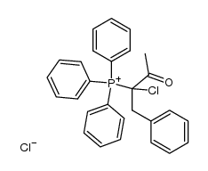 (2-chloro-3-oxo-1-phenylbutan-2-yl)triphenylphosphonium chloride结构式
