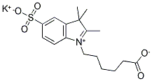 1-Carboxypentyl-2,3,3-trimethylindolenium-5-sulfate,Potassium Salt structure