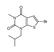 6-bromo-3-methyl-1-(2-methylpropyl)thieno[2,3-d]pyrimidine-2,4-dione结构式