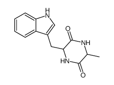 3-(1H-Indol-3-ylmethyl)-6-methyl-2,5-piperazinedione结构式