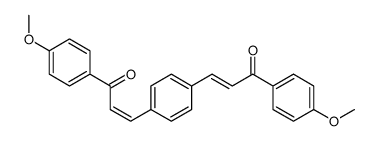 1-(4-methoxyphenyl)-3-[4-[3-(4-methoxyphenyl)-3-oxoprop-1-enyl]phenyl]prop-2-en-1-one结构式