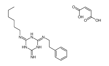 (E)-but-2-enedioic acid,4-N-hexyl-2-N-(2-phenylethyl)-1,3,5-triazine-2,4,6-triamine Structure