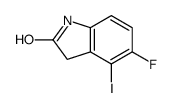 1,3-dihydro-5-fluoro-4-iodo-2H-indol-2-one结构式