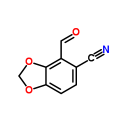 4-Formyl-1,3-benzodioxole-5-carbonitrile结构式