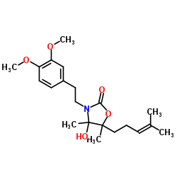 3-[2-(3,4-Dimethoxyphenyl)ethyl]-4-hydroxy-4,5-dimethyl-5-(4-methyl-3-penten-1-yl)-1,3-oxazolidin-2-one Structure