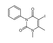 5-iodo-1,6-dimethyl-3-phenylpyrimidine-2,4-dione Structure