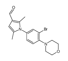 1-(3-bromo-4-morpholin-4-ylphenyl)-2,5-dimethylpyrrole-3-carbaldehyde Structure