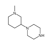 Piperazine, 1-(1-methyl-3-piperidinyl)- (9CI) Structure