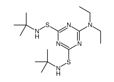 4,6-bis[(tert-butylamino)sulfanyl]-N,N-diethyl-1,3,5-triazin-2-amine结构式