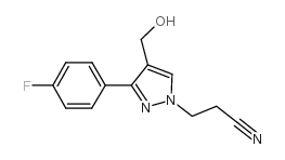 3-[3-(4-fluorophenyl)-4-(hydroxymethyl)pyrazol-1-yl]propanenitrile结构式