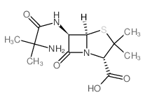 6-((2-Amino-2-methylpropanoyl)amino)-3,3-dimethyl-7-oxo-4-thia-1-azabicyclo(3.2.0)heptane-2-carboxylic acid picture