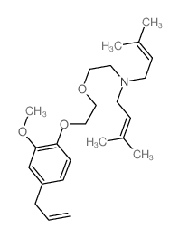 N-[2-[2-(2-methoxy-4-prop-2-enyl-phenoxy)ethoxy]ethyl]-3-methyl-N-(3-methylbut-2-enyl)but-2-en-1-amine结构式