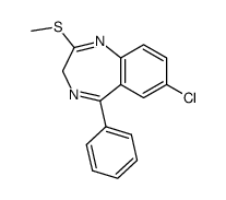 7-chloro-2-methylmercapto-5-phenyl-3H-1,4-benzodiazepine结构式