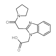 [2-(2-oxo-2-pyrrolidin-1-yl-ethyl)-benzoimidazol-1-yl]-acetic acid Structure