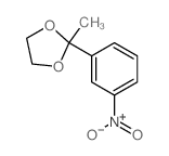2-methyl-2-(3-nitrophenyl)-1,3-dioxolane结构式