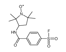 4-(2,2,5,5-tetramethylpyrrolidine-1-oxyl)-4-fluorosulfonylbenzamide结构式