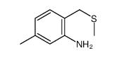 5-methyl-2-(methylsulfanylmethyl)aniline Structure