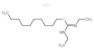 2-Decyl-1,3-diethyl-2-thiopseudourea hydrochloride structure