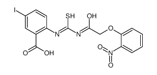 5-IODO-2-[[[[(2-NITROPHENOXY)ACETYL]AMINO]THIOXOMETHYL]AMINO]-BENZOIC ACID结构式