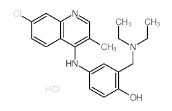 4-(7-Chloro-3-methyl-4-quinolylamino)-alpha-diethylamino-o-cresol, dihydrochloride结构式