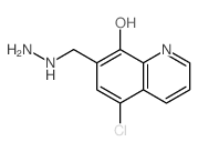 8-Quinolinol,5-chloro-7-(hydrazinylmethyl)-结构式