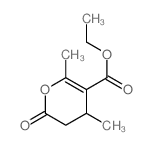ethyl 2,4-dimethyl-6-oxo-4,5-dihydropyran-3-carboxylate Structure