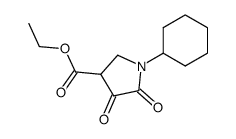 ethyl 1-cyclohexyl-2,3-dioxopyrrolidine-4-carboxylate Structure