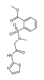 2-[methyl-(thiazol-2-ylcarbamoyl-methyl)-sulfamoyl]-benzoic acid methyl ester Structure