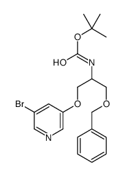 [1-BenzyloxyMethyl-2-(5-bromo-pyridin-3-yloxy)-ethyl]-carbamic acid tert-butyl ester结构式