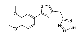 2-(3,4-dimethoxyphenyl)-4-(2H-tetrazol-5-ylmethyl)-1,3-thiazole Structure