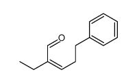 2-ethyl-5-phenylpent-2-enal Structure